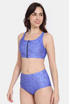 Zelocity Padded Tankini Set With Zipper - Amparo Blue — thumbnail 3